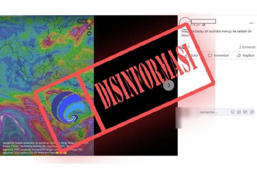 [DISINFORMASI] Badai dari Australia akan Menerjang NTT